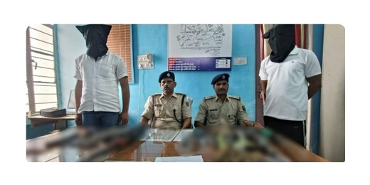 भोजपुर : पुलिस ने एके-47 समेत कई हथियार किए बरामद, दो गिरफ्तार